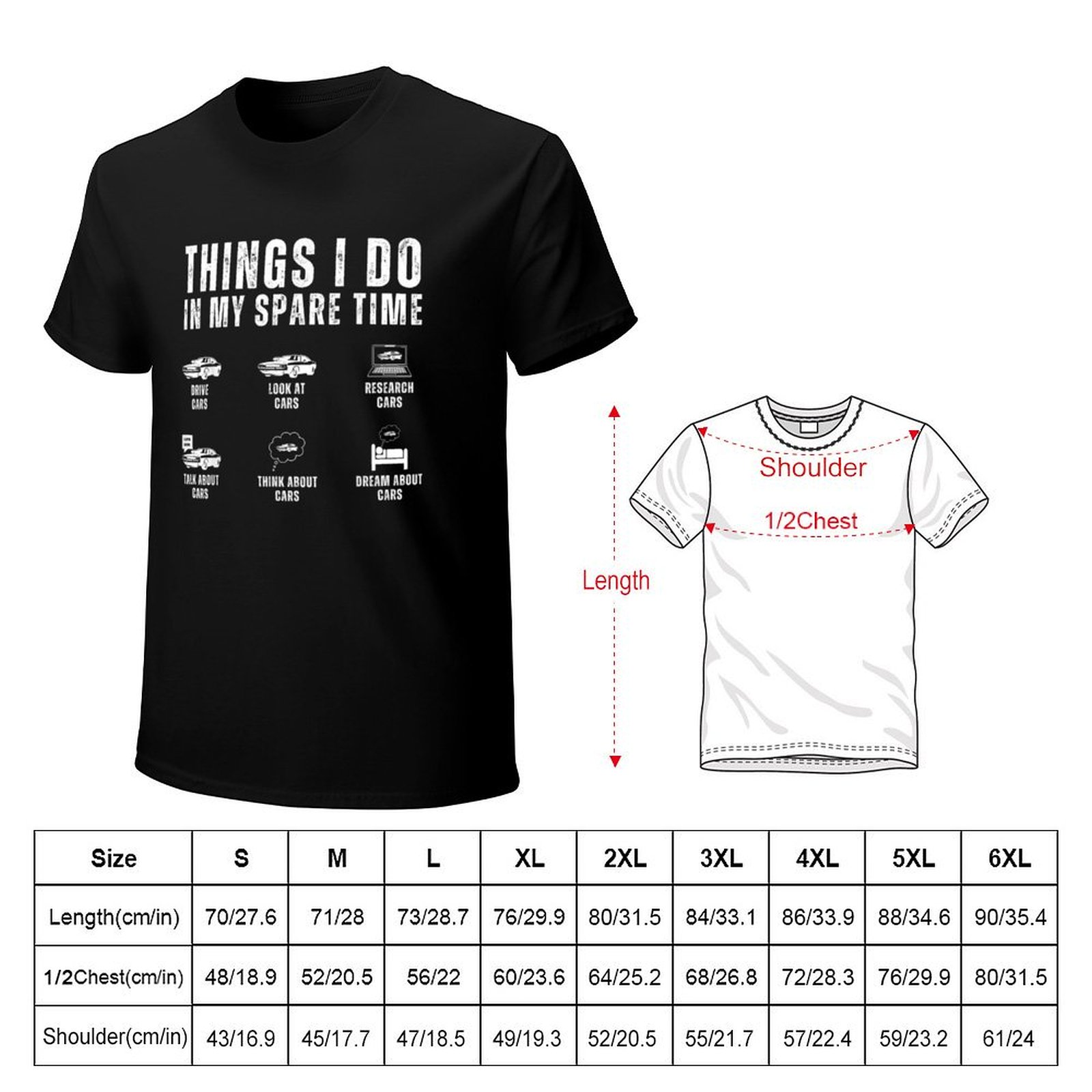 余暇にやること 面白い車好きの男 愛好家 Tシャツ ストリー - Street Fashion For Short Guys のレビューと価格