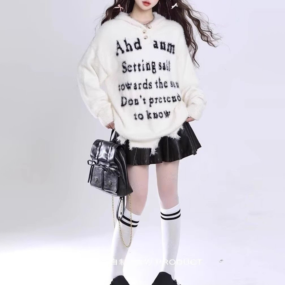 2025年冬新作 メンズ フード付き長袖セーター ユニセック - Street Fashion Men 2025 のレビューと価格